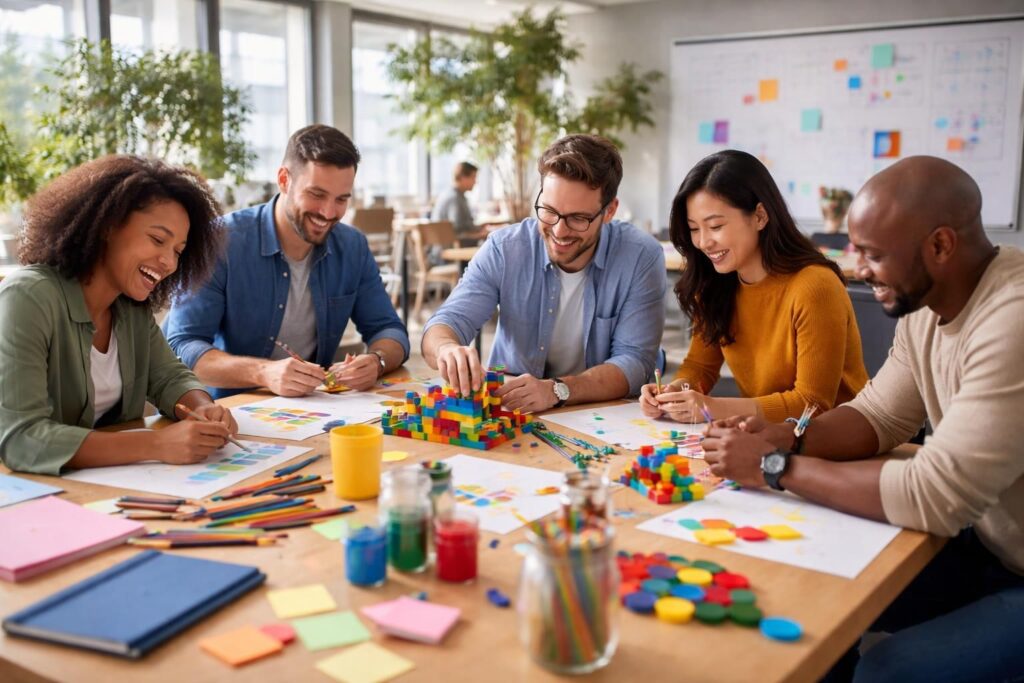 découvrez nos solutions de team building créatif pour renforcer la cohésion et la collaboration au sein de vos équipes professionnelles, favorisant l'innovation et la motivation.